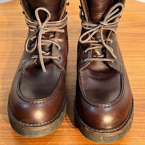 Mens Bottega Veneta brown leather lace up boots. Size 45.5  Worn twice. Like new